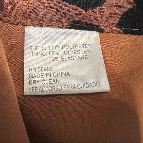 Gianni Bini Size 6 Molly Asymmetrical Leopard Skirt Animal Print Lined Midi - Picture 8 of 8